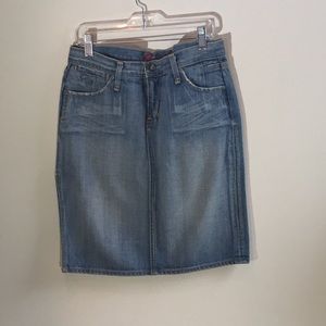 90’s high waist side slit pencil skirt Blue Cult